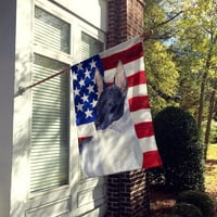 Američka zastava s zastavom rat terijera na platnu veličine kuće