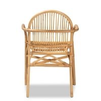 & pojačalo; moderna boemska stolica za blagovanje od prirodnog smeđeg ratana