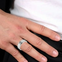 Muški prsten od nehrđajućeg čelika s kubičnim cirkonijem
