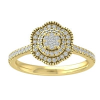 Dijamantni prsten od 14k žutog zlata, veličine 7