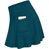 Ženske suknje ženske teniske suknje unutarnje joga kratke hlače elastični sportski džepovi za golf hakama, Plava