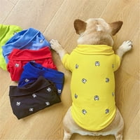 Pamučne košulje za pse s vezom francuskog buldoga, majice za kućne ljubimce za štenad, odjeća za odjeću, Kaputi,