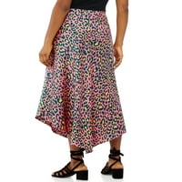 Ženska asimetrična suknja s okruglim vratom