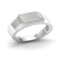 1 4CT TDW Dijamantni muški prsten sterling srebro