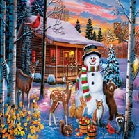 Remek-djela božićnih slagalica u SAD-u-zimski posjetitelji