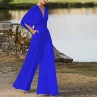 Cuoff kombinezoni za žene ljetne modne banketne haljine Viseći vratne hlače romper plave l