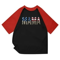 4. srpnja za muškarce, domoljubne majice s printom američke zastave, lagani gornji dio s okruglim vratom, prošivena