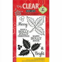 Hero Arts Clear Stamps, 4 6 list, Holly Jolly