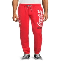 Coca cola imaju koks i osmijeh ispis pamučnih poliestera muških hlača u crvenoj boji, veličine s-2xl