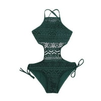 591 kupaći kostim za žene Bikini za žene kupaći kostimi s visokim strukom Pleteni gornji dio bez leđa Vintage