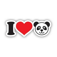 Ljubavna panda naljepnica naljepnica - samo -ljepljivi vinil - otporan na vremenske uvjete - napravljen u SAD