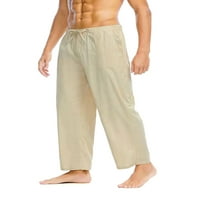 Mubineo muškarci modno labave hlače čvrste boje lagane elastične hlače struka proljetno ljeto casual jogger hlače