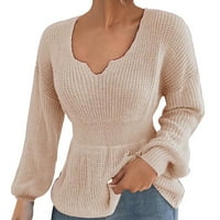 Ženski jesenski džemperi s patentnim zatvaračem s patentnim zatvaračem s dugim rukavima, pulover, kaki Gornji