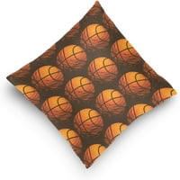 Sportski košarkaški baršunasti plišani jastuk navlaka za jastuk-18 18 - nevidljivi patentni zatvarač Cvjetni Kućni