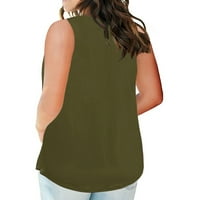 A. M. / Ženske majice s naramenicama Plus Size, ljetne Ležerne košulje na kopčanje bez rukava, lepršave plisirane