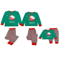 Obitelj Yinyinxull podudaranje božićnih pidžama Set Santa Claus Tops prugaste hlače Xmas Sleepwear