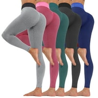 Tumasti za žene - hlače za joga s visokim strukom - rastezljive, meke, prozračne gamaše - vlage, brzo sušenje
