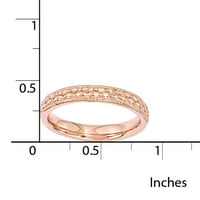 Prsten od srebra s uzorkom od ružičastog zlata