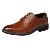 Puwkoer Classical Style Cipele za muškarce Slip na PU koži s niskom gumenom potplatom za potpetice