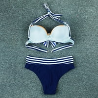 ZrBYWB Žene Summer Beach kupaći kostim moda Žene tiskanje bikini set hight struka kupaći kostim podstavljenim