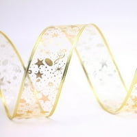 Swirl Wired Sheer Glitter Ribbon božićna zabava ukrasi za dom 5x