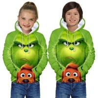 Smiješan božićni džemper za dječake i djevojčice, 3D Hoodie-i Ma koji vas gleda uzorak