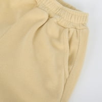 Modne ženske Capri hlače Ležerne hlače s elastičnim širokim nogavicama širokog kroja, sportske joga hlače za žene