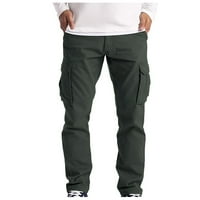DMQUPV jednostavne prometne hlače za teretni nošenje teretni borbeni džep puni muške hlače muške rastezljive teretne