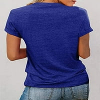 Ženske ljetne majice s kratkim rukavima s printom klasična majica s okruglim vratom s grafičkim uzorkom bluze