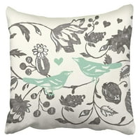 Trendy metvica i siva vintage cvjetna jastuka jastuka jastuka