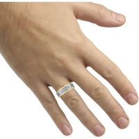 Muški dijamantni prsten od volframa od 0 karata od 0 karata sa žutim obrubom