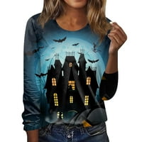 Ženska Casual modna odjeća za Noć vještica za Noć vještica pulover s dugim rukavima s okruglim vratom gornji dio