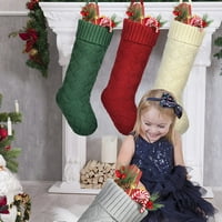 Zukuco Pleteni božićne čarape, Veliki veličine bombona ukras za poklon vrećice tkanja božićne čarape, klasični