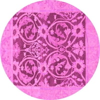 Moderni unutarnji tepisi, Okrugli, apstraktno ružičasti, 4 inča