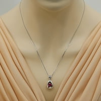 1. ručno izrađena ogrlica od crvenog rubina od srebra, 18