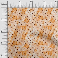 Oneoone pamučni poprilin twill narančasta tkanina za šivanje tkanine prema dvorišnom tiskanom DIY odjeću šivanje