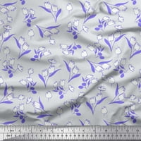 Soimoi plava rayon tkanina lišće i cvjetna tkanina cvjetna tkanina široka