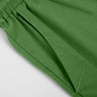 Treninge kratke hlače ženske povremene modne modne solidne boje ruširana vuča visoki struk s džepovima kratke
