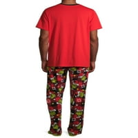 Dr. Seuss muški Grinch 3-komad pidžame set s čarapama