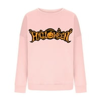 Yeatch Halloween Twichirt Women Slatka sablasna sezona dukserice Ghost Fall džempera Pulover Top Pink L