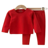 Dječji set termo donjeg rublja Pidžame obložene runom kompleti gaćica s elastičnim strukom casual termo donje