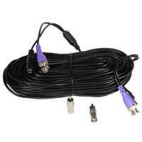 VideoSecu 100Ft Video napajanje kabel kabel kabel za CCTV nadzor sigurnosne kamere besplatno BNC RCA adapteri