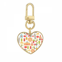Italija kosi toranj u Pisi rimski zlatni privjesak za ključeve u obliku srca metalni držač za ključeve