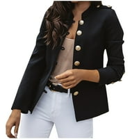 Yuehao kaputi za žene žene labave gornje duge rukave casual jakna dame uredske bluze kaputa