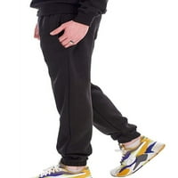 Avamo muški slobodno vrijeme ravne noge flece hlače toplo dno muške treninge za trening sportske hlače s džepovima