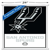Zidni plakat s logotipom San Antonio Spurs u drvenom magnetskom okviru, 22.375 34