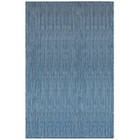 Liora Manne Carmel prugasti teksturni tepih za unutarnju i vanjsku upotrebu tamnoplava
