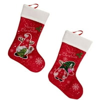Božićna crtana čarapa privjesak poklon.