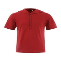 Muški Jednobojni pulover od A-lista, jednostavni gumbi, osnovna majica, radna majica, majice u sportskom stilu