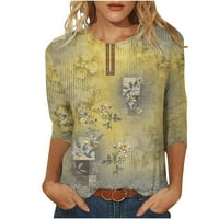 LHKED ženski vrhovi tiskani plus mahne rukave bluze bluze okrugli vratni vrhovi ispod 10 $